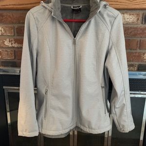 Zero-exposur Silver hooded jacket